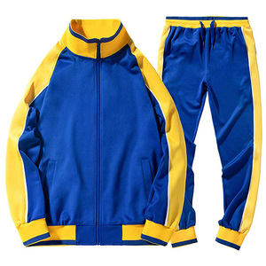 Vente en gros de vêtements d'entraînement et de jogging de haute qualité les plus vendus Survêtements en molleton de coton personnalisés Rayures de couleur unie - Product Image 5