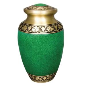 Urnas de cremación para adultos de latón de alta calidad con banda de grabado, urnas funerarias de Metal acabadas en Color dorado y Gris Pizarra - Product Image 4