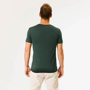 T-shirt décontracté pour homme, couleur unie, manches courtes, respirant, col rond, basique, coton de haute qualité, unisexe, coupe régulière, t-shirts d'été - Product Image 4