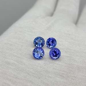 พลอย tanzanite เจียระไนทรงกลมขนาด7.5มม. สำหรับทำด้วยมือหินวันเกิด - Product Image 1