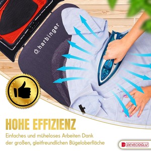 Planche à repasser pliable robuste, réglable en hauteur, portable, avec support pour fer à repasser, pour la maison, l'hôtel, la blanchisserie - Product Image 3