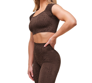 Ensemble de yoga écologique Leggings en coton biologique durable avec haut de soutien-gorge - Product Image 2