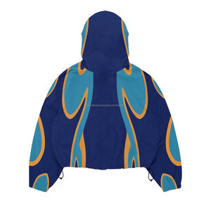 Conjunto Deportivo Cortavientos con Capucha para Hombre, Logotipo Personalizado, Bloques de Color Sólido, Reflectante, Ligero, Impermeable, Ropa Deportiva de Primavera - Product Image 2