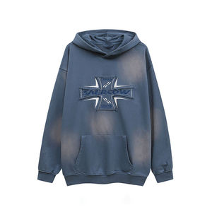 Sweat à capuche à épaules tombantes, poids lourd, 500 g/m², 600 g/m², haute qualité, appliqué personnalisé, broderie délavée - Product Image 1