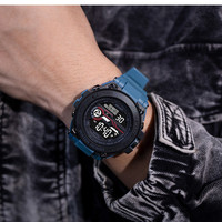 Jam Tangan Olahraga LED Multi-Fungsi Modis untuk Pelajar, Tahan Air 3BAR, Layar Digital, Alarm, Unisex, Plastik