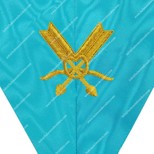 Collier d'officier unisexe maçonnique brodé collier de secrétaire de rite français pour l'église par des adultes - Product Image 2