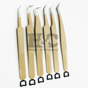 Nouveautés : Pince à épiler rapide personnalisée en acier inoxydable, modèle ours pêche, OEM ODM, faible MOQ, plat pour poils de vison - Product Image 5