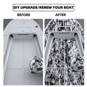 Tapis camouflage moderne 5-6mm carré bordé EVA qualité marine imperméable noir gris antidérapant brossé/rainuré extérieur - Product Image 5