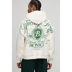 Sudadera con capucha con estampado de puff personalizado unisex para hombres y mujeres sudadera de algodón de peso pesado con diseño de logotipo serigrafiado - Product Image 5