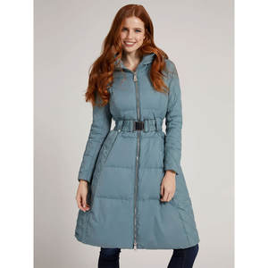 New Top Trending High Quality <b>Quilted</b> Breathable Custom Design Women's Hooded Long Bubble Puffer Jacket - Product Image 4