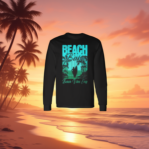 Beach Babe Long Sleeve T-Shirt Retro Summer <b>Surfing</b> Sunset Vibes Only - Product Image 3
