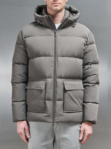 Doudoune d'hiver en duvet épais et ouate de polyester pour hommes avec votre propre LOGO, étiquette et taille. - Product Image 2