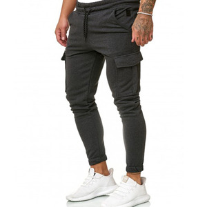 New Fashion Men's Waterproof Cotton Cargo <b>Trouser</b> with Side Pockets Custom Logo Embroidery Tactical Sweatpants Jogger - Product Image 4