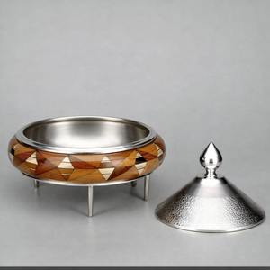 Marmite de Luxe Premium Écologique en Acier Inoxydable Isolée avec Couvercle Martelé Finition Bois pour Tous Types de Cuisinières - Product Image 4