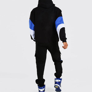 Vente en gros OEM ensemble de survêtements 2 pièces en polaire lourde pour hommes sweats à capuche de haute qualité fermeture à cordon hiver couleur personnalisée personnalisée - Product Image 2