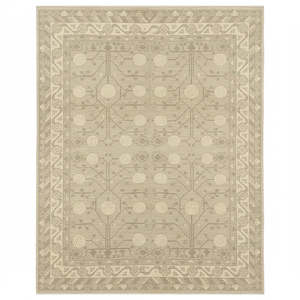 Alfombra de Peshawar y Khotan anudada a mano, única en su tipo, de 10'0 x 8'0, modelo Pes_Kho_09 - Product Image 1
