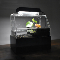 Relaxlines chine fournitures personnalisé intérieur petit bureau maison table décoration de bureau mini plastique acrylique aquarium aquarium