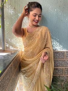 Chemisier de travail Style moderne, Design Evergreen, Georgette, séquentiel, sarouel, chemisier indien, nouveau, 2023 - Product Image 3