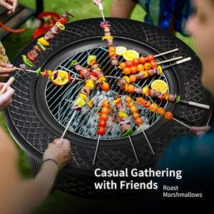 Premium Quality India Modern Iron <b>Fire</b> Pit Natural <b>Gas</b> 9999 BTU <b>Portable</b> Backyard Heating Patio Decorative Use Wholesale Best - Product Image 6