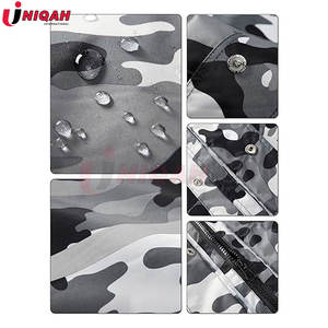 Fluorescent Green Reflective Strip Widened <b>Packable</b> Hooded Waterproof Long Rain Jacket for Adults Reflective Outdoor Rainwear - Product Image 4