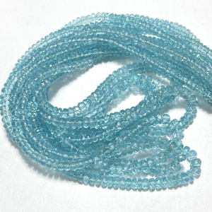 Perles en forme de rondelle à facettes en apatite bleu ciel de qualité AAA, perles de pierres précieuses naturelles pour la fabrication de bijoux - Product Image 1