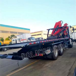 شاحنة إيسوزو جيجا 6×4 ذات سطح مسطح للقطر مع رافعة قابلة للطي بحمولة 12 طن للإنقاذ في حالات الطوارئ وتنظيف الطرق - Product Image 5