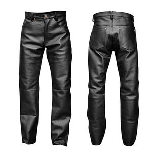 Nouveau modèle Skinny Fit pantalon en cuir véritable tenue décontracté respirant de haute qualité pantalon en cuir personnalisé hommes - Product Image 1