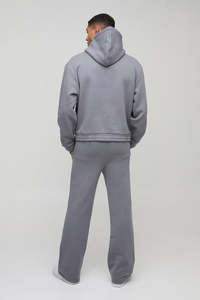 ชุดวอร์มแบบสวมหัวมีฮู้ดของผู้ชายชุดวิ่งลำลองระบายอากาศลายพื้นสำหรับฤดูหนาว - Product Image 5