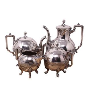 Best Selling Kitchenware Coffee Kettle Stainless Steel Mirror Polished Tea Service <b>Tray</b> Latest Design From India Set Of 4 <b>Pots</b> - Product Image 1