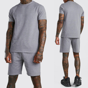 Collection d'été Custom made Logo or Design Cotton Made Men T Shirt With Shorts Twin Sets Round Neck 2 Pieces men twin sets - Product Image 5
