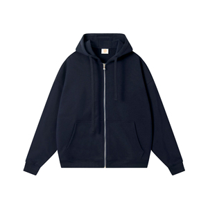 Sweat à capuche zippé respirant pour l'hiver, avec strass et impression numérique, logo personnalisé, 100 % coton molletonné, coupe oversize, streetwear, vêtements de sport - Product Image 1
