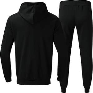 Wholesale Customized 100% Cotton Men's Winter Sports Tracksuit Zip <b>Hoodie</b> Sweat Jacket Jogging Trousers Plus Size <b>Running</b> Gear - Product Image 4
