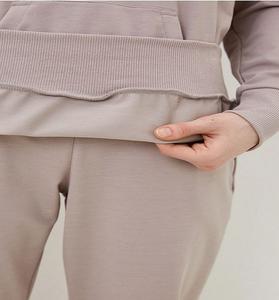 Ensemble sweat-shirt et jogging Unimex de qualité supérieure, imprimé uni, 100% coton, polaire coupe-vent d'hiver, capuche à cordon de serrage, écologique - Product Image 2