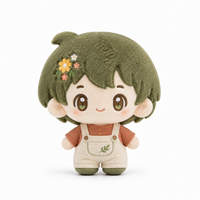 Poupée en peluche verte personnalisée, adorable mini personnage, jouet en peluche doux, OEM ODM, vente en gros, cadeau