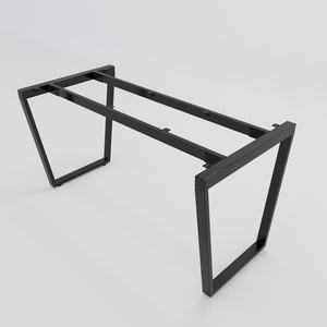 CBTC005 Industrial Design Trapez Concept Assembly Table <b>Legs</b> 140x70cm Cast Iron for Coffee Kitchen Gym & Hospital Furniture - Product Image 1
