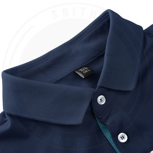 เสื้อโปโลผ้าฝ้ายระบายอากาศได้ดีสำหรับผู้ชายเสื้อโปโล100% ออกแบบได้ตามต้องการสำหรับกอล์ฟ - Product Image 3