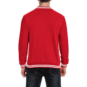 Venta al por mayor Chenille bordado Letterman Varsity chaqueta personalizada de alta calidad de los hombres de cuero Bomber béisbol rojo Varsity chaquetas - Product Image 2