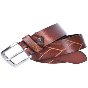 Cinturón casual de cuero genuino para negocios, correa de cuero de alta calidad, color marrón, OEM, venta al por mayor - Product Image 5