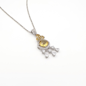 Conjunto de Pendientes y Colgante de Citrino Natural en Plata de Ley 925, Chapado en Rodio, Joyería Fina OEM ODM - Product Image 5