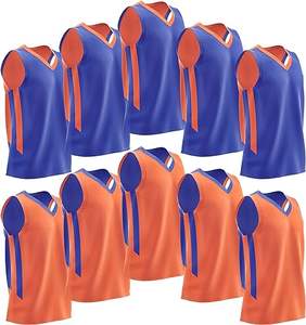 Maillots de basket-ball sans manches personnalisés en gros, chemises d'entraînement d'équipe, hauts athlétiques en maille respirante pour hommes et jeunes, vêtements de sport - Product Image 3