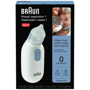 Aspirador nasal eléctrico Braun White, Material de silicona, dispositivo para nariz y orejas de bebé, 2 pilas AA incluidas, envío gratis - Product Image 5