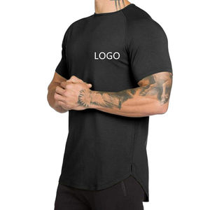 T-shirt de sport pour homme, entraînement physique, vente en gros personnalisée, coupe classique, vêtements de sport, fabriqué en polyester/coton, écologique, anti-boulochage - Product Image 3