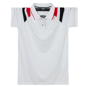 เสื้อโปโลแขนสั้นสำหรับผู้ชายเสื้อโปโลกอล์ฟสีทึบทำจากโพลีเอสเตอร์กันลื่น100% - Product Image 5