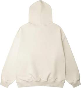 Jersey de algodón personalizado con logotipo bordado, Sudadera con capucha lisa en blanco unisex, ropa de calle, sudadera con capucha de mezcla de algodón - Product Image 3