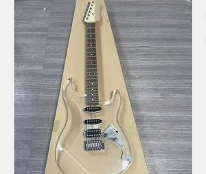 Guitarra eléctrica OEM lista para envío, modelo Single Double ST de 39 pulgadas, nivel básico, acrílico/madera, 6 cuerdas, para principiantes. - Product Image 2