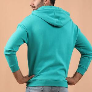 Derniers sweats à capuche zippés personnalisés de haute qualité pour la collection d'hiver pour hommes vêtements pour hommes à la mode de couleur unie - Product Image 2