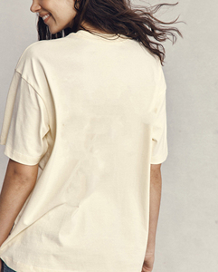 Camiseta extragrande con cuello redondo OEM/ODM para mujer, 100% algodón, ajuste Regular, peso pesado, Color sólido, estampado gráfico personalizado, Verano - Product Image 5