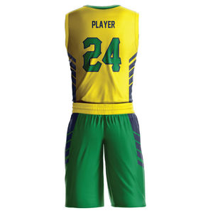 Ensemble de maillots de basket-ball personnalisés en polyester respirant pour hommes avec uniforme imprimé et logo Vêtements de sport pour garçons - Product Image 2