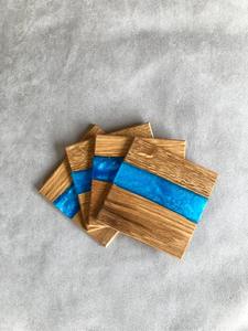 Nuevo posavasos único de resina y madera de muchos colores precio al por mayor - Product Image 4