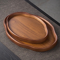 Bandeja de Madera Ecológica Apta para Pasteles, Café, Tazas de Té, para Uso en el Hogar o en Fiestas